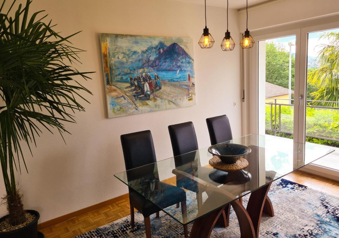 Suite Apartment With A View And Free Parking Lugano Bagian luar foto